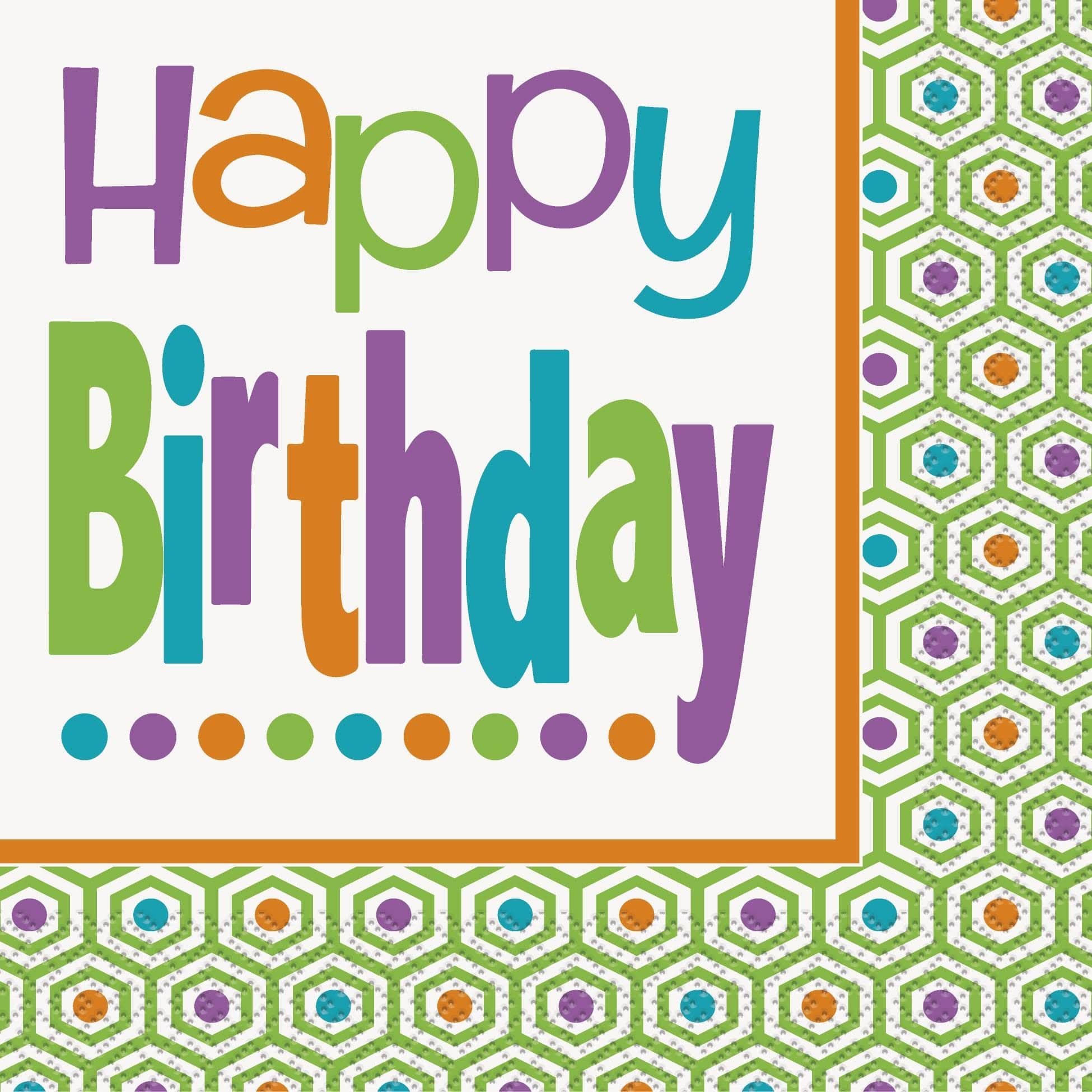 Paper Polka Dot Birthday Disposable Napkins