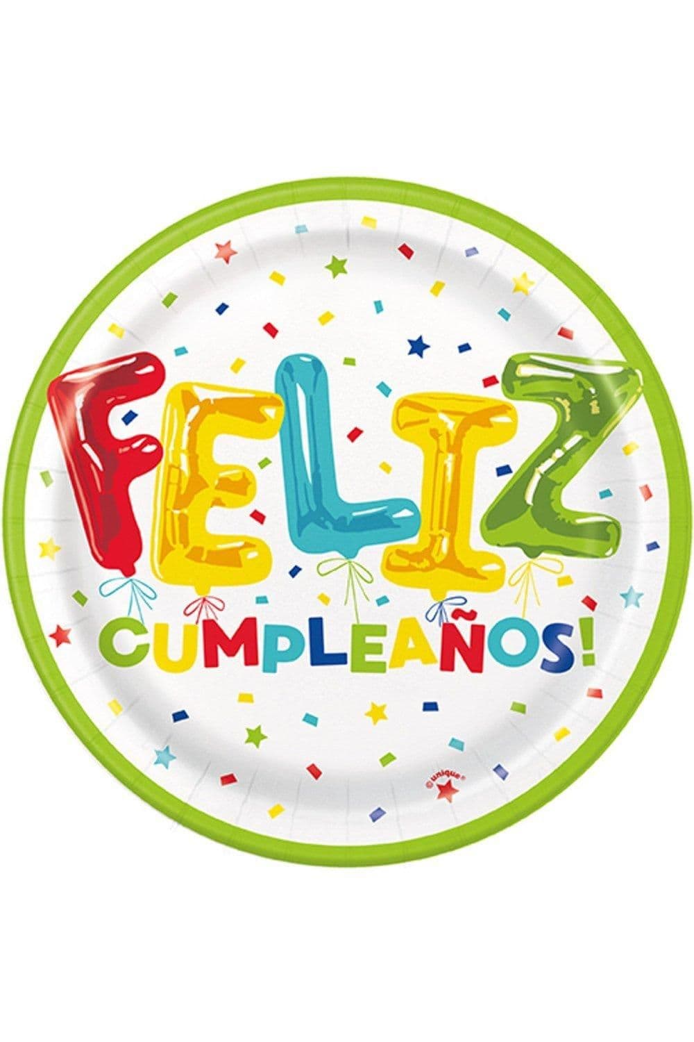 Feliz Cumpleanos Paper Disposable Plates