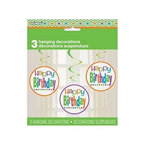 Polka Dot Birthday Hanging Decoration