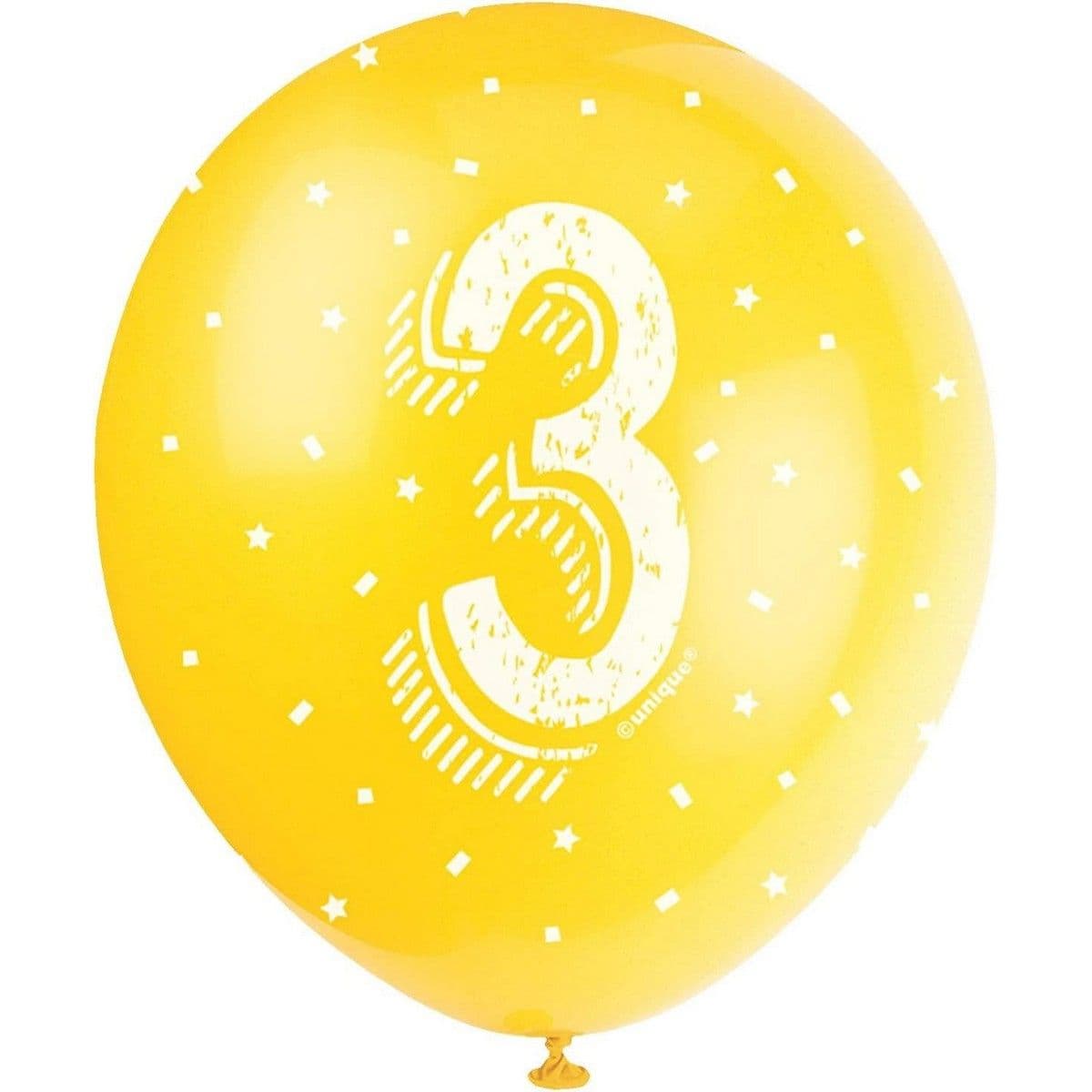 Latex Pearlised 3rd Birthday Balloons