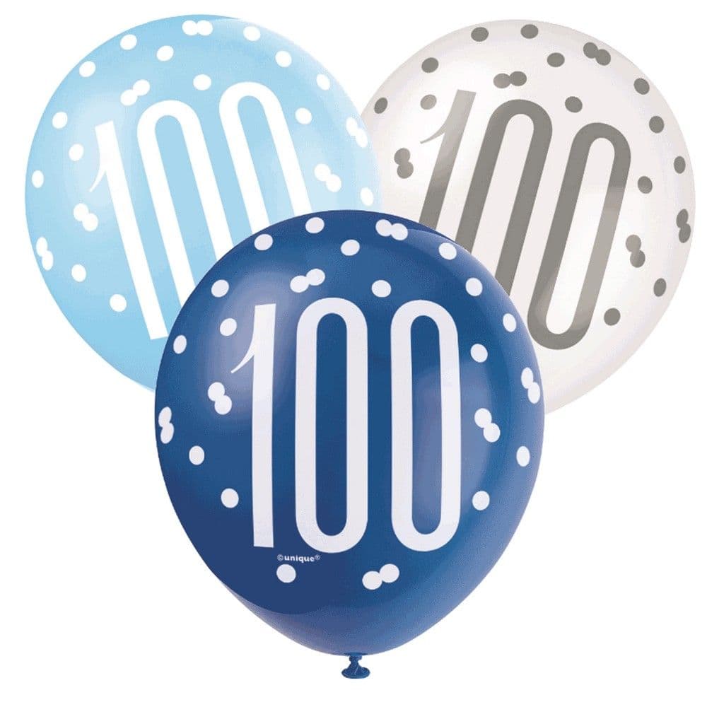 Latex Polka Dot 100th Birthday Balloons