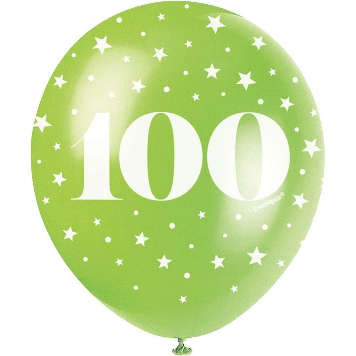 Latex Pearlised 100th Birthday Balloons