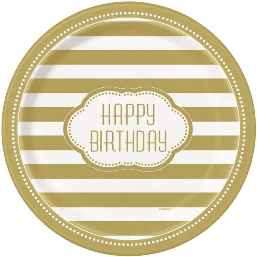 Striped Birthday Plates