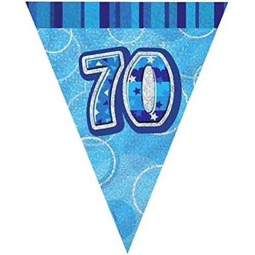 Foil Glitz 70th Bunting