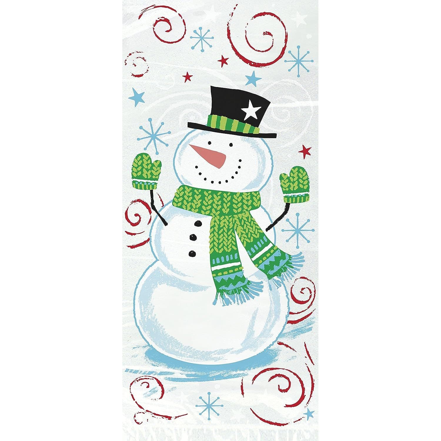 Snowman Cellophane Christmas Bags