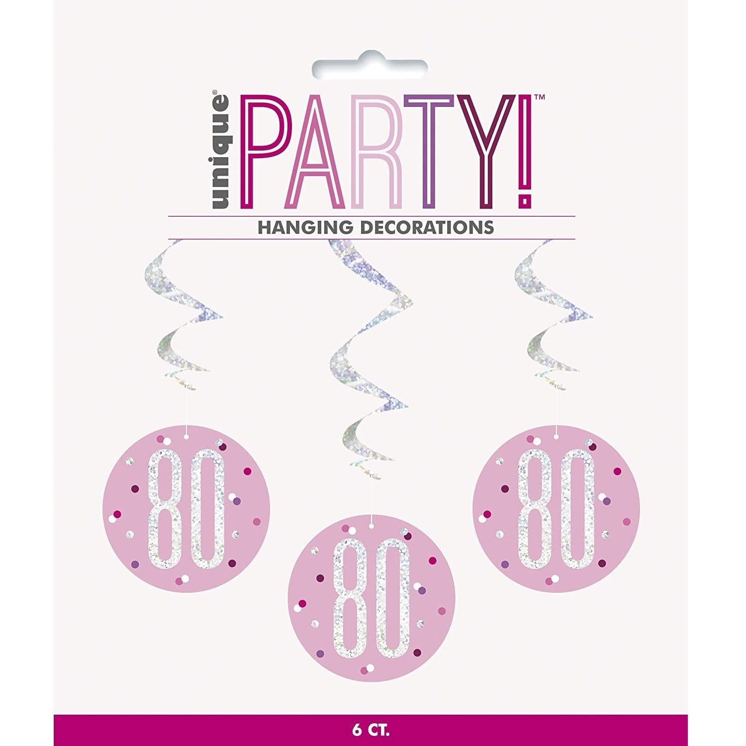 Swirl 80th Hanging Decoration