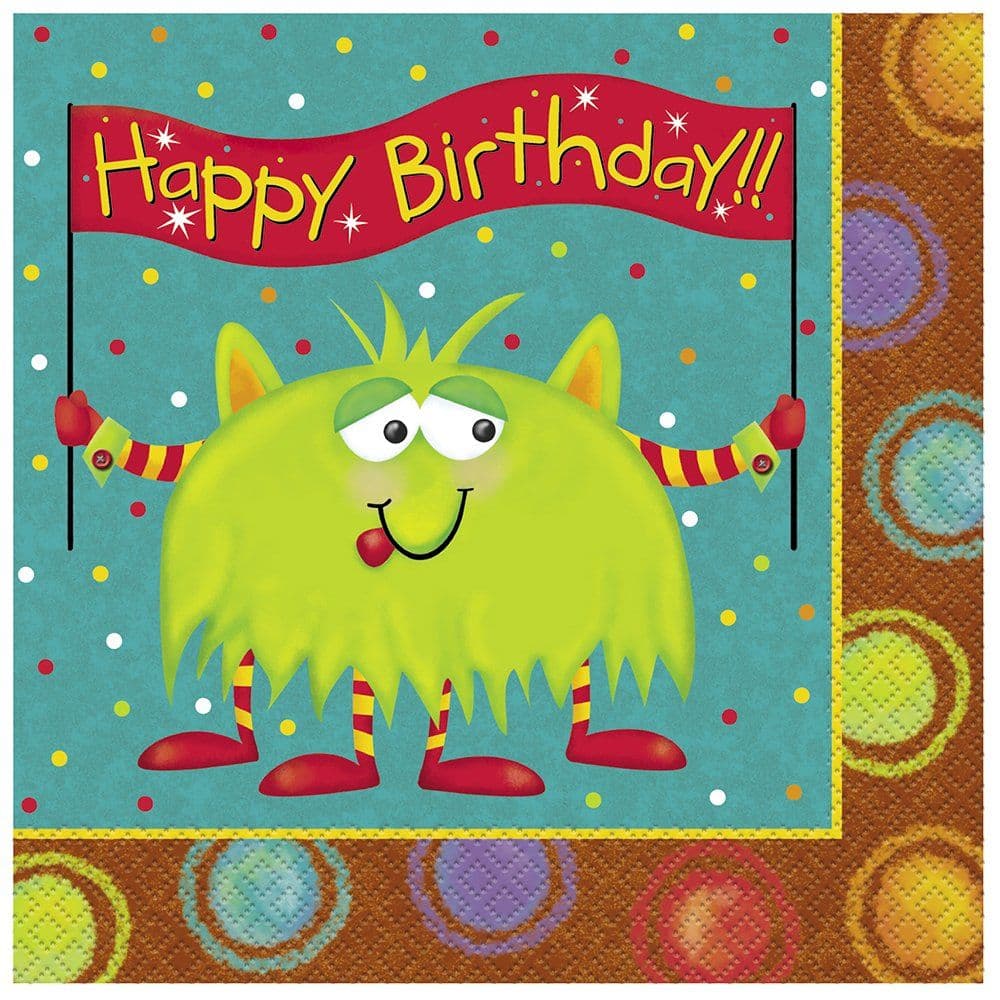 Monster Birthday Disposable Napkins