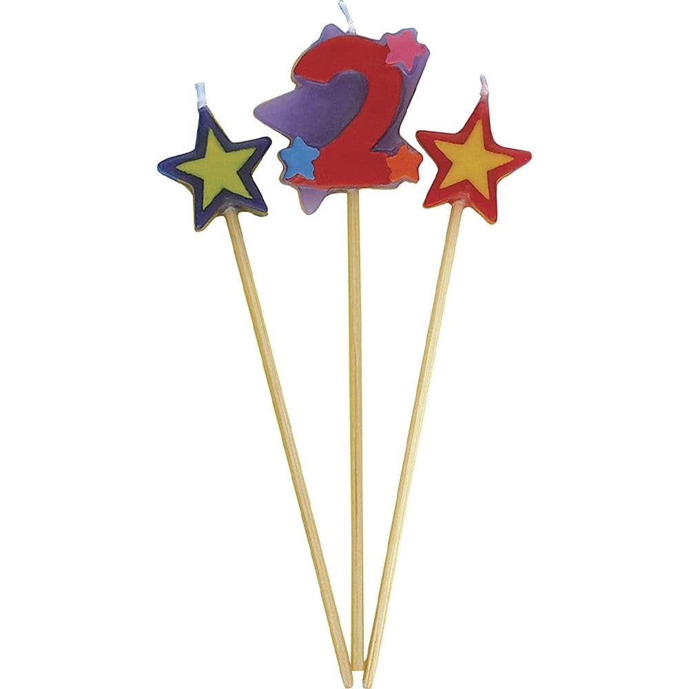 2 Star Birthday Candles