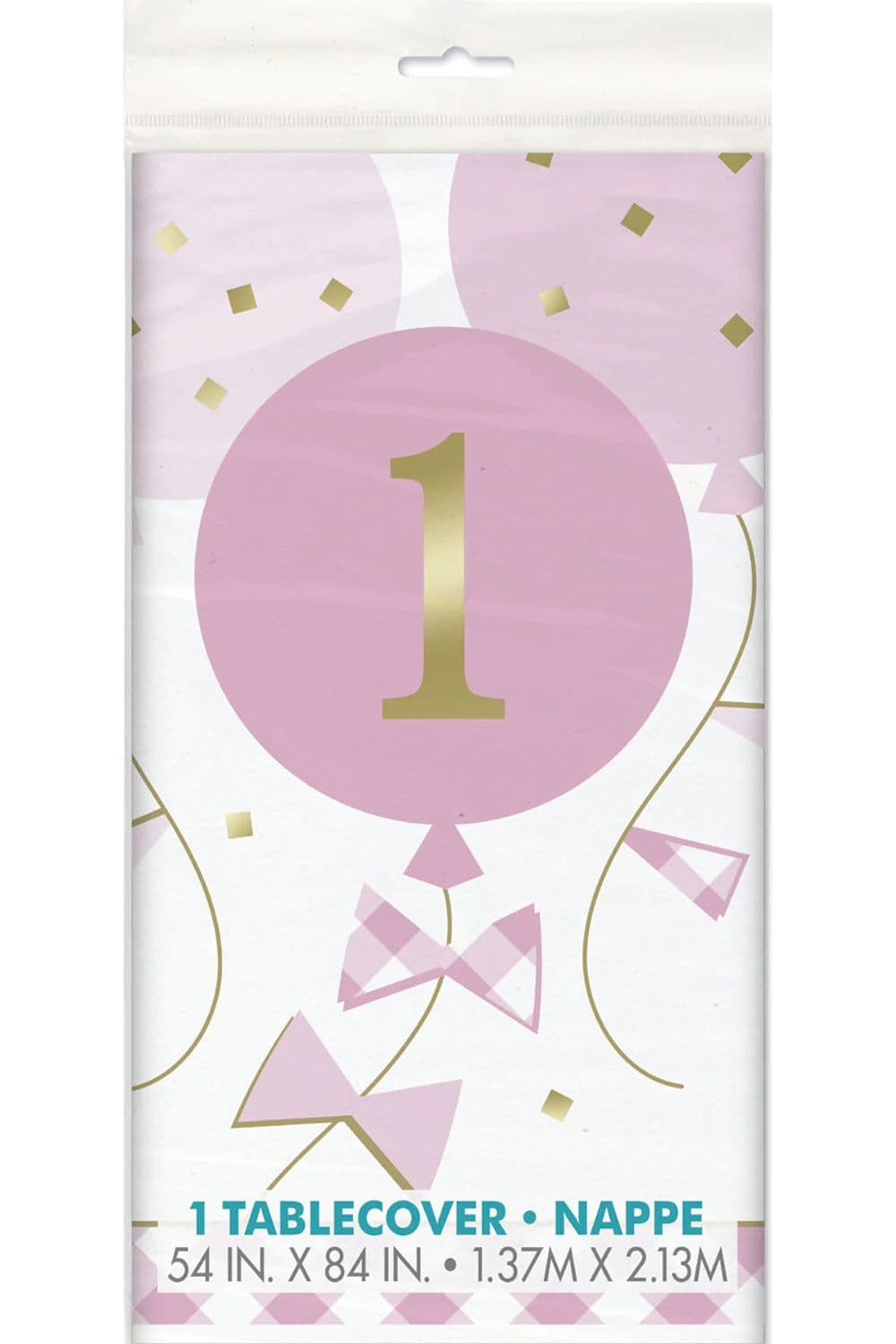 Gingham 1st Birthday Table Cover
