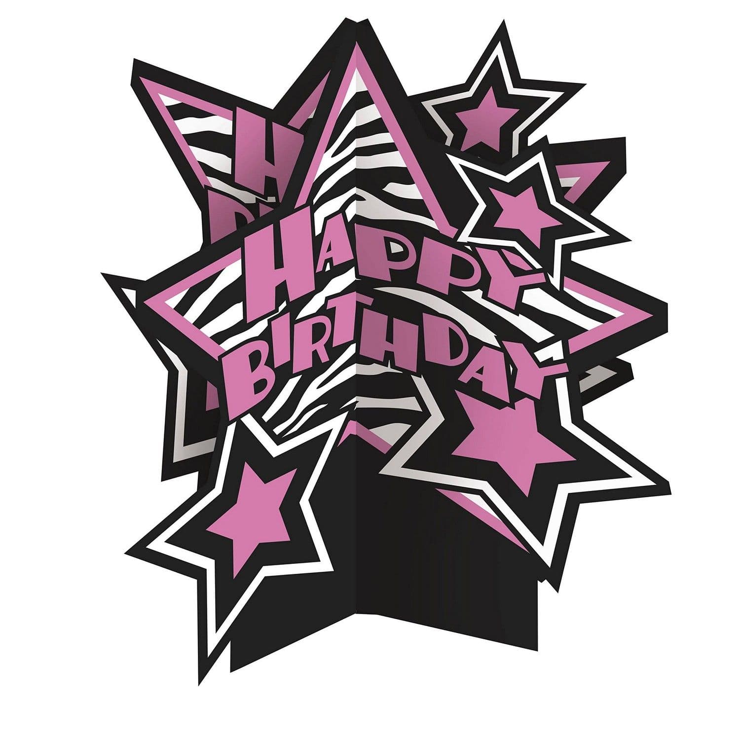 Zebra Print Birthday Table Decoration