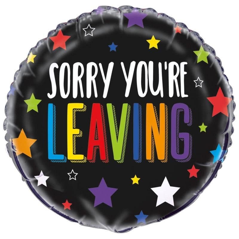 Sorry You´re Leaving Round Foil Balloon