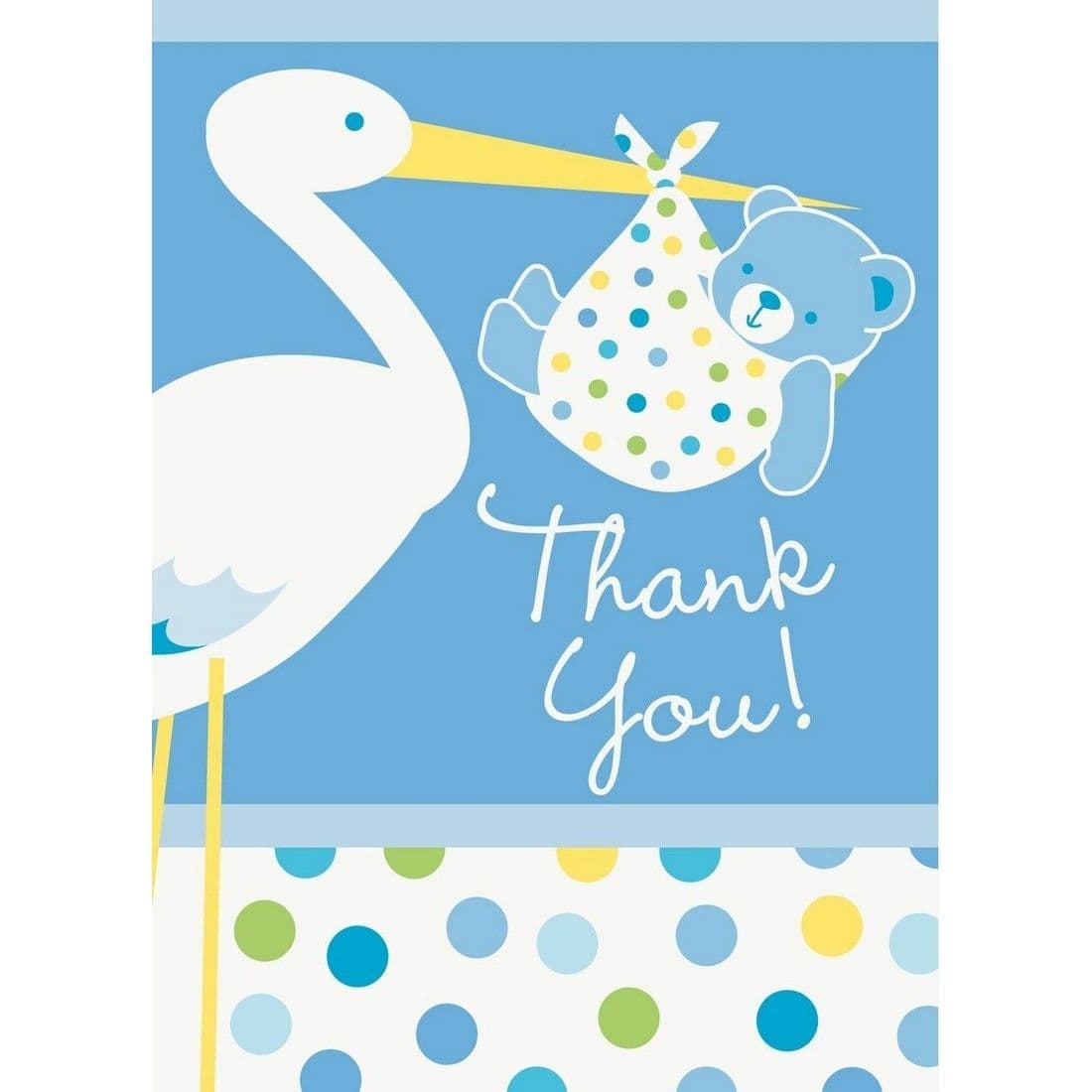 Stork Shower Thank You Card