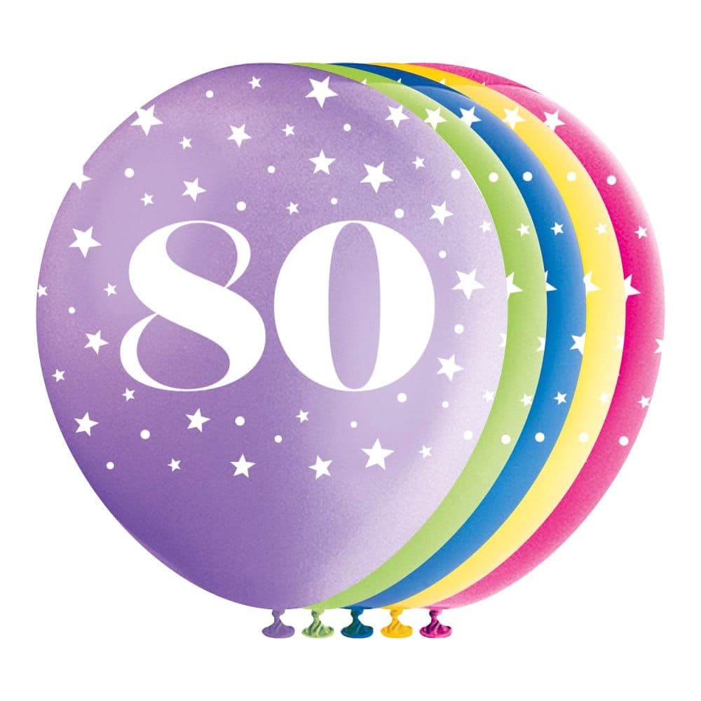 Latex Pearlised 80th Balloon