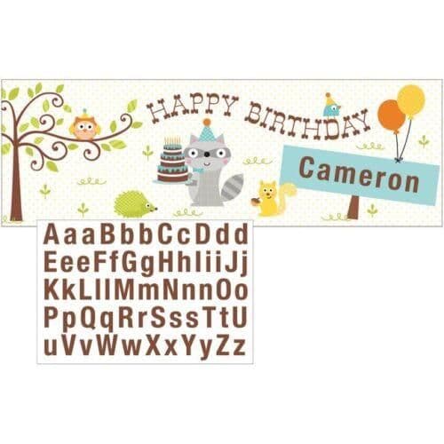 Woodland Happy Birthday Banner Set