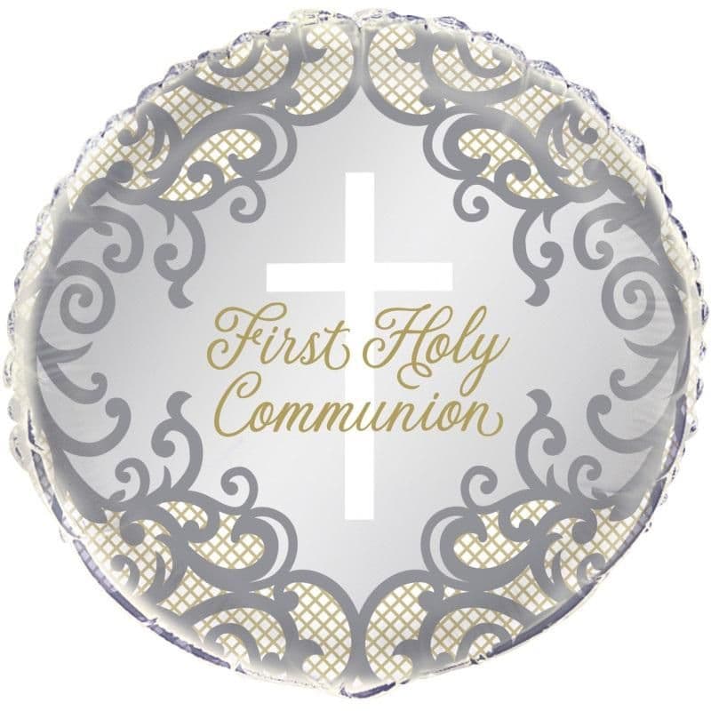 Cross First Holy Communion Foil Balloon