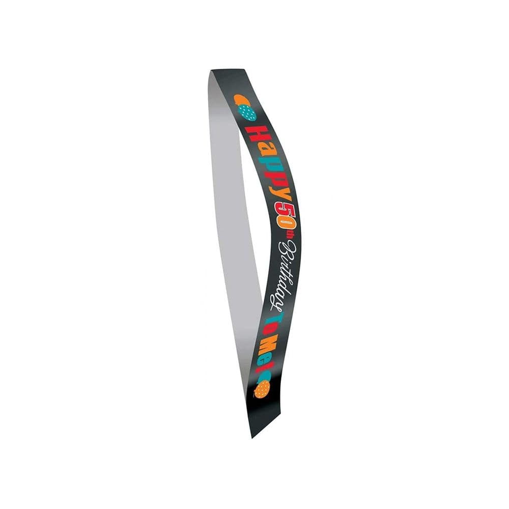 Cheer Satin 50th Birthday Sash