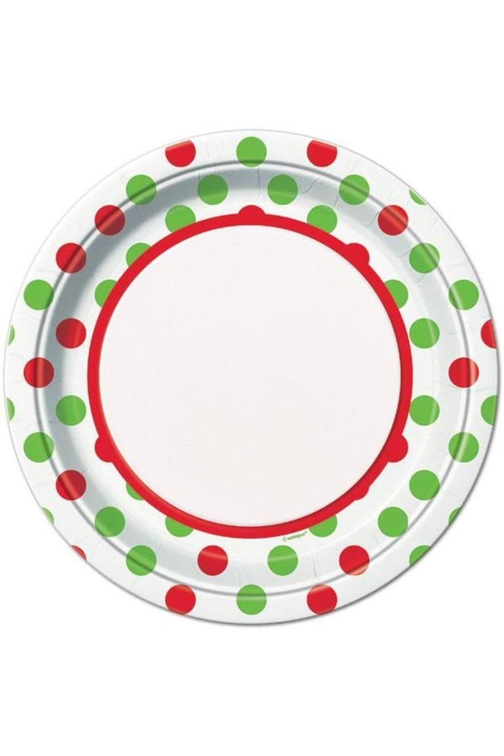 Polka Dot Christmas Plates