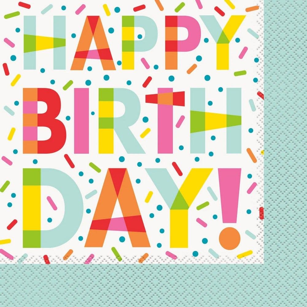 Paper Donut Birthday Napkins