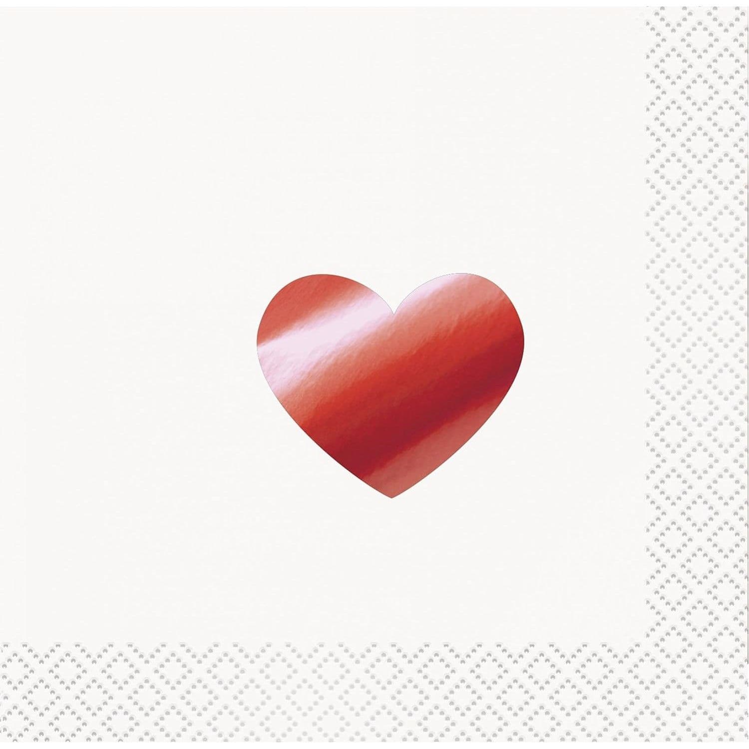 Foil Heart Disposable Napkins