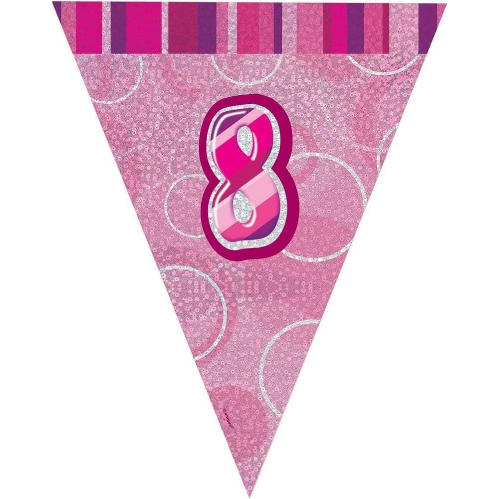 Foil Glitter 8th Birthday Bunting