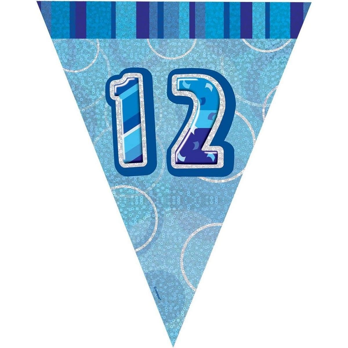 Foil Glitz 12th Birthday Bunting
