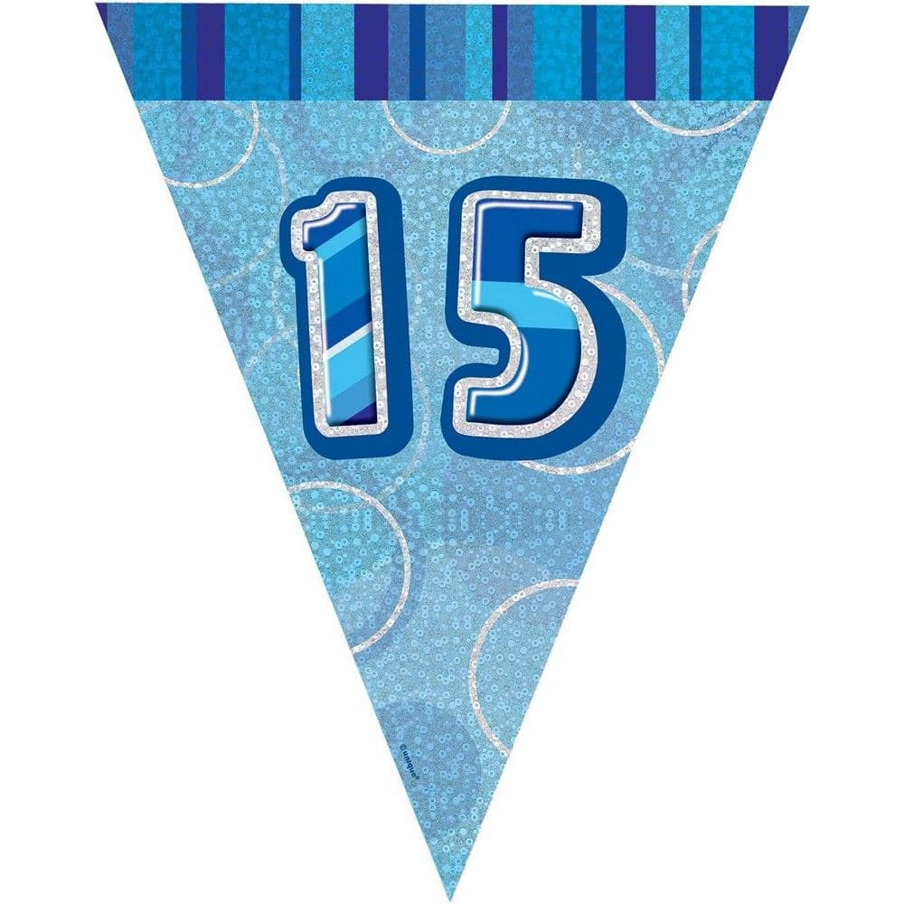 Foil Glitz 15th Birthday Bunting