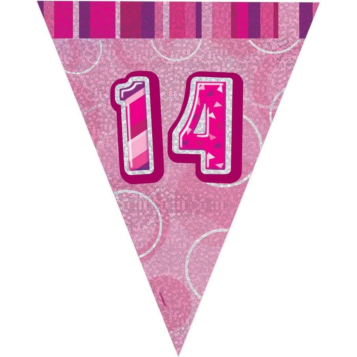 Foil Glitz 14th Birthday Bunting