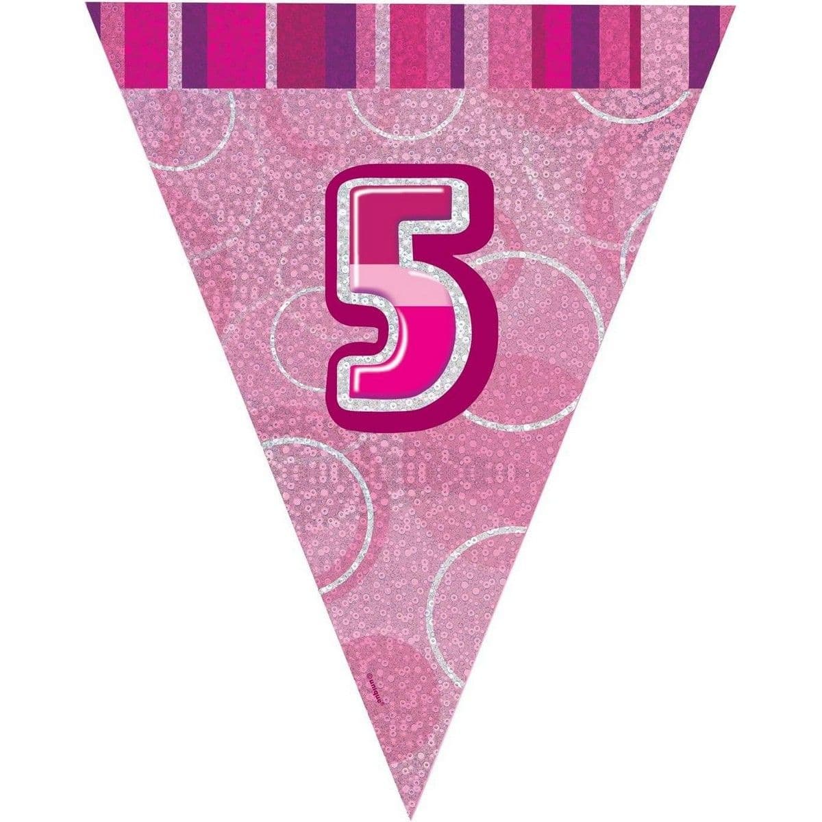 Foil Glitz 5th Birthday Bunting