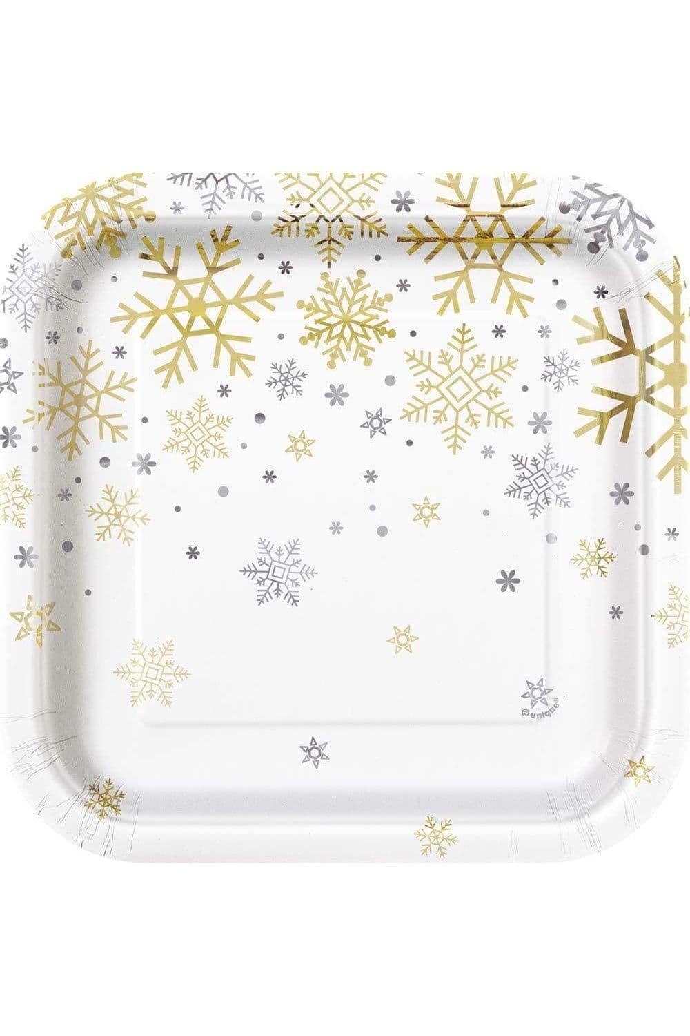Paper Snowflake Christmas Plates
