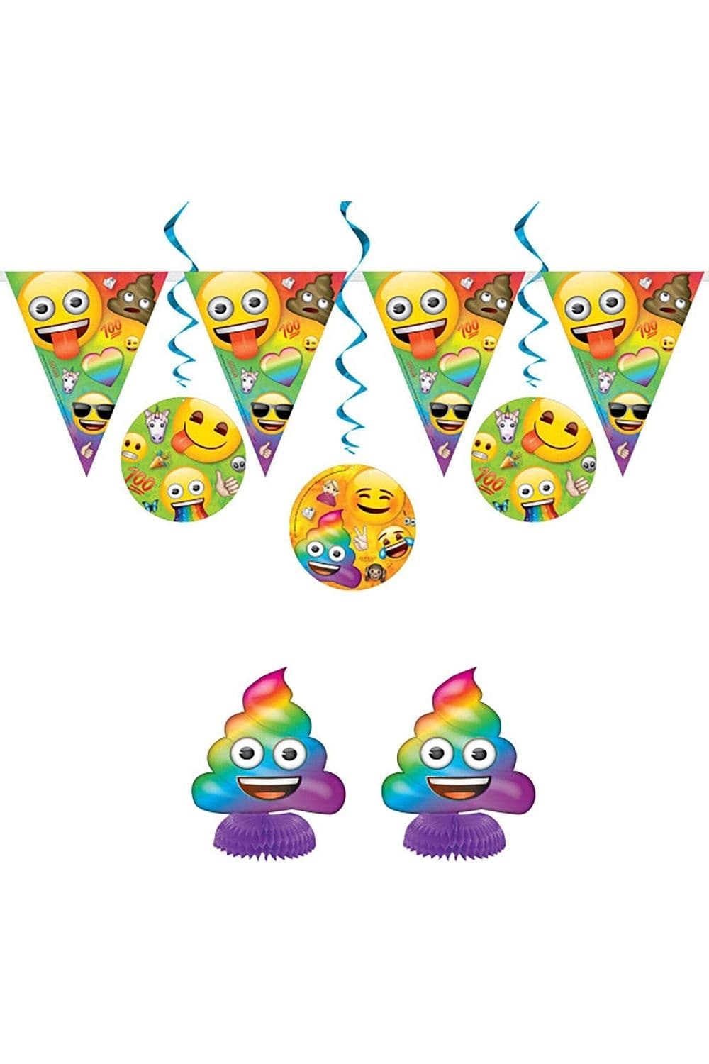 Fun Emoji Hanging Decoration Set