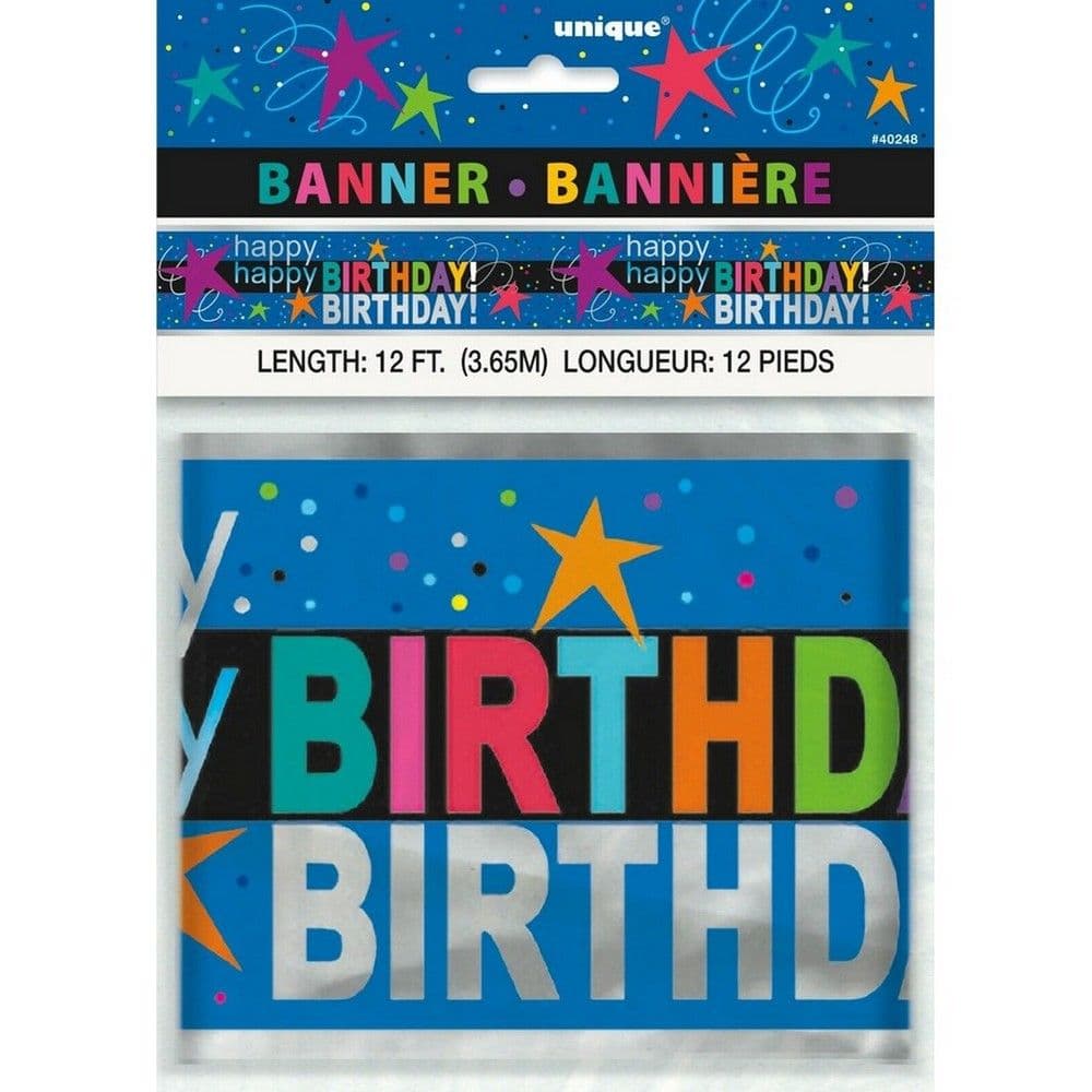 Foil Cosmic Birthday Banner