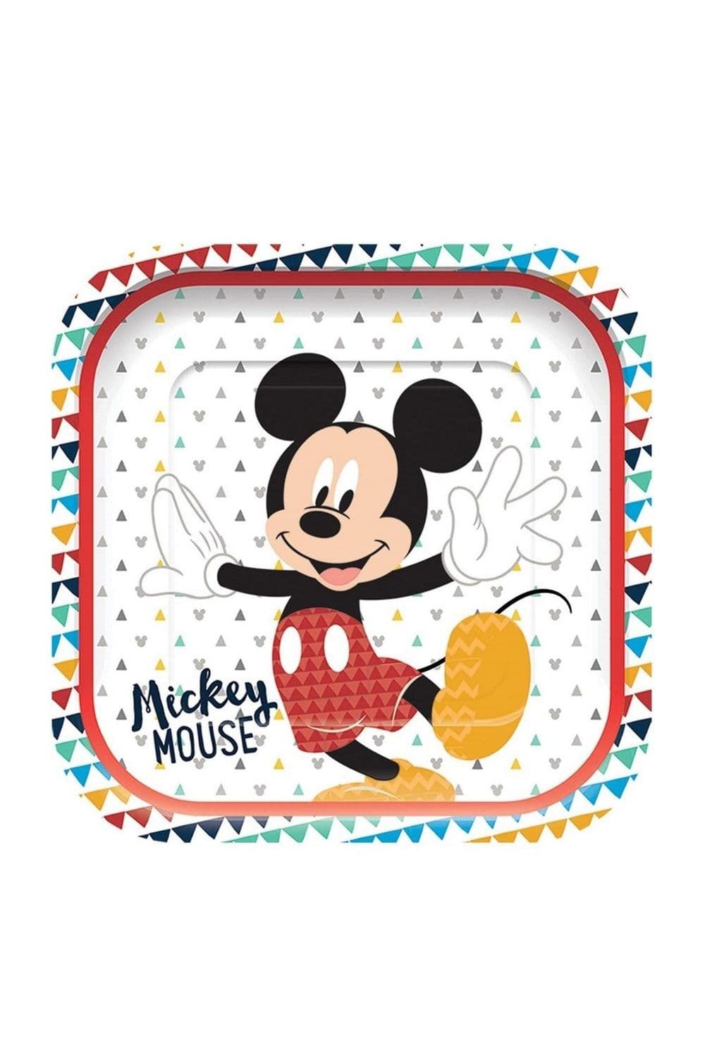 Paper Square Mickey Mouse Disposable Plates