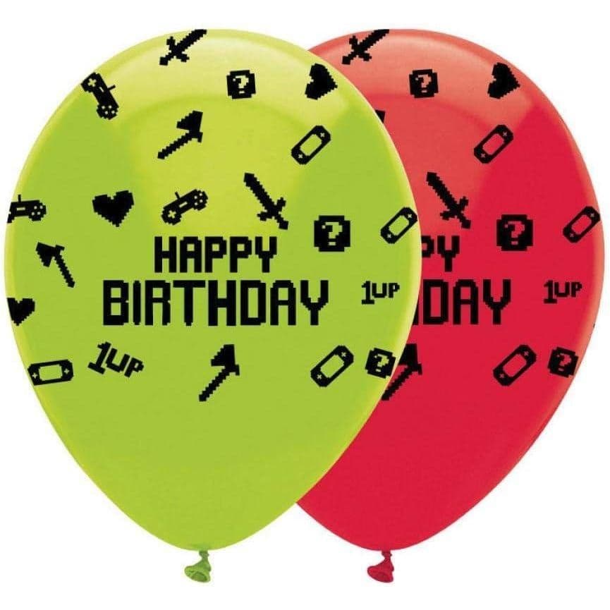 Latex Digital Gaming Birthday Balloons