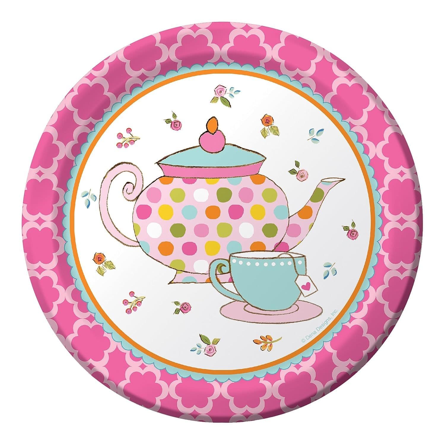 Tea Time Paper Dessert Plate