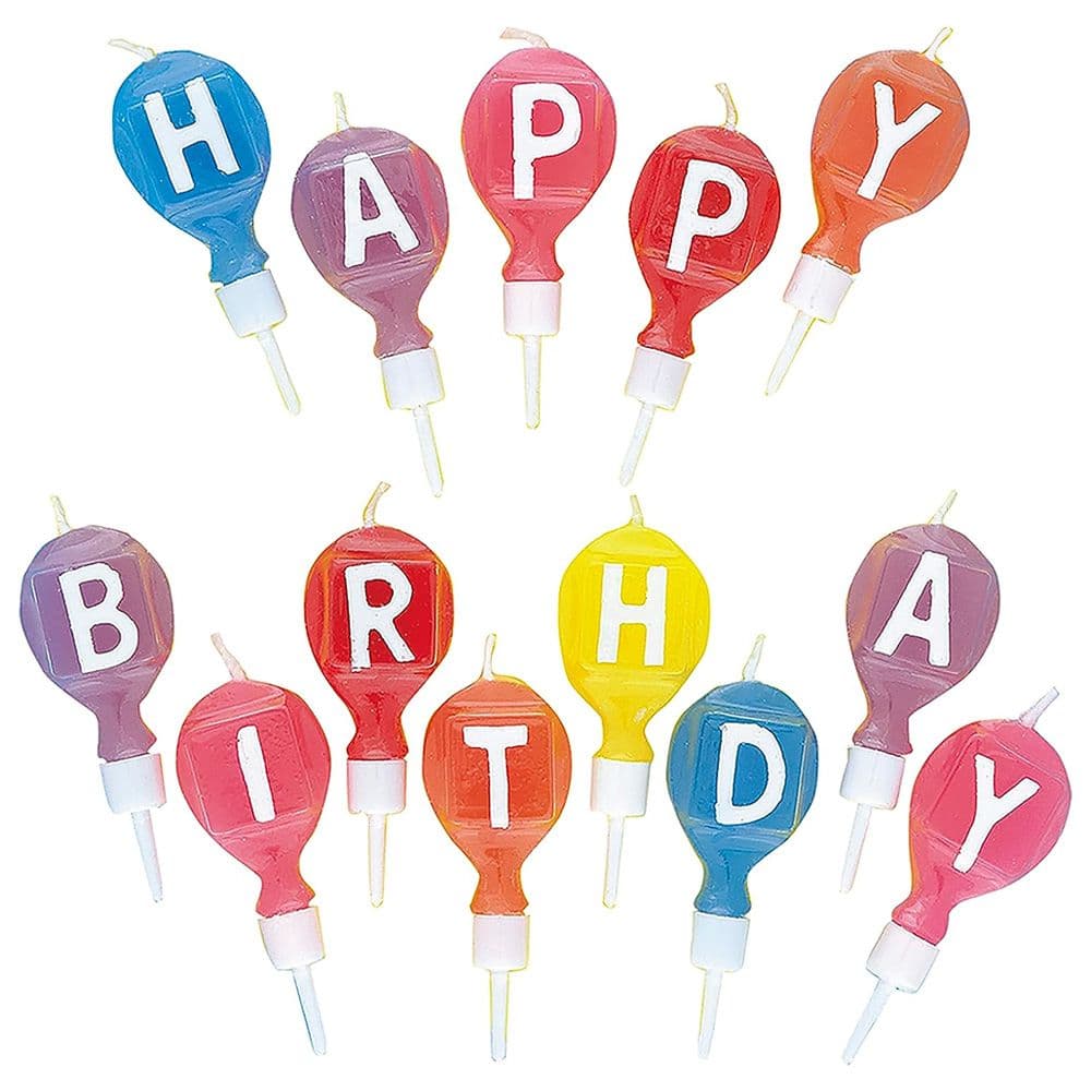 Letter Happy Birthday Candles Set
