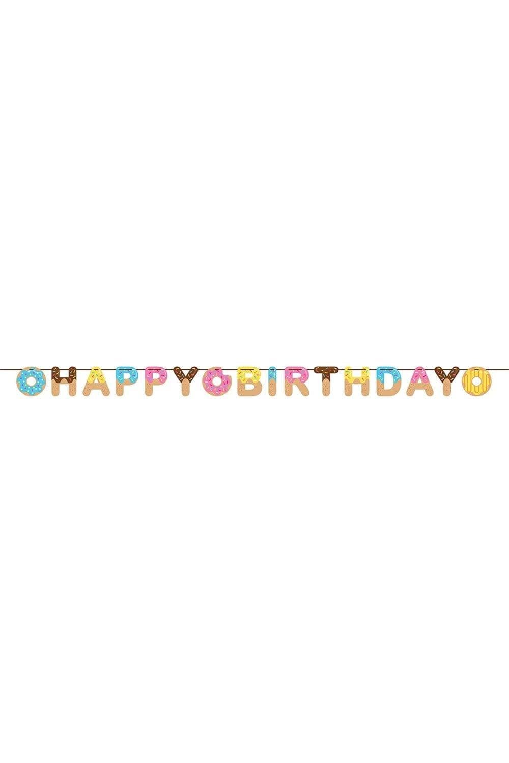 Donut Happy Birthday Banner