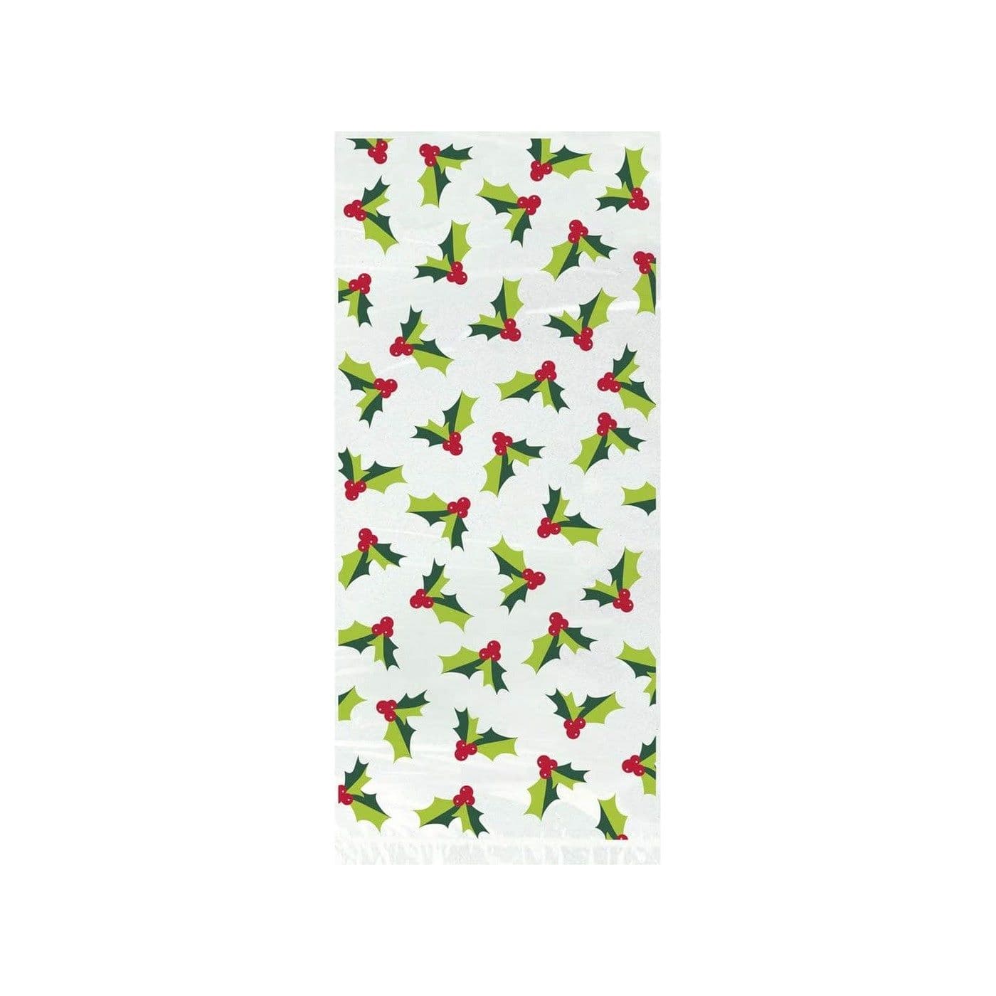 Holly Santa Cellophane Christmas Bags