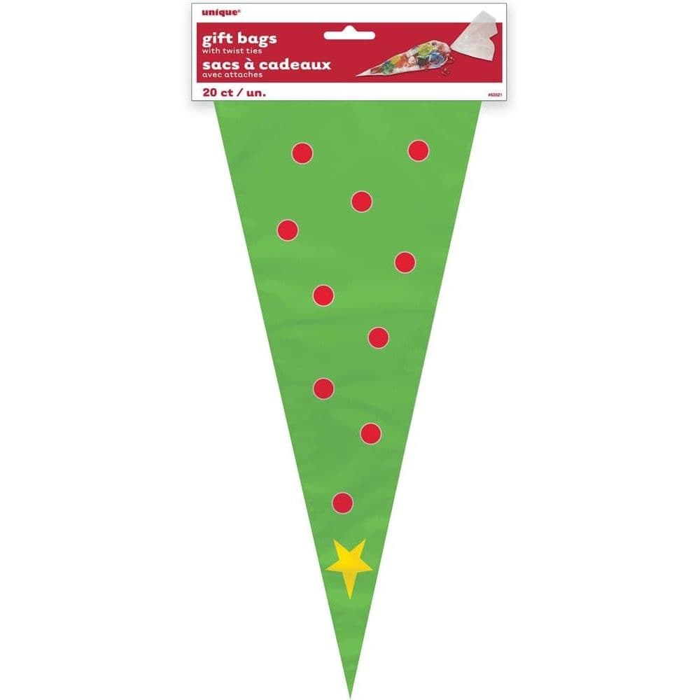 Christmas Tree Cellophane Cone Bags