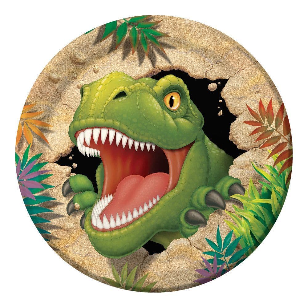 Paper Dinosaur Dinner Plate