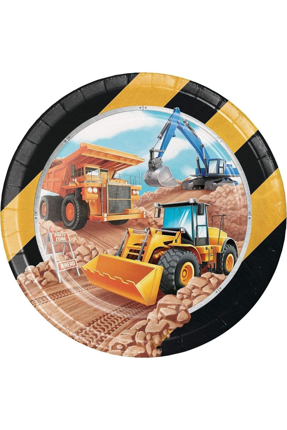 Big Dig Construction Paper Plate