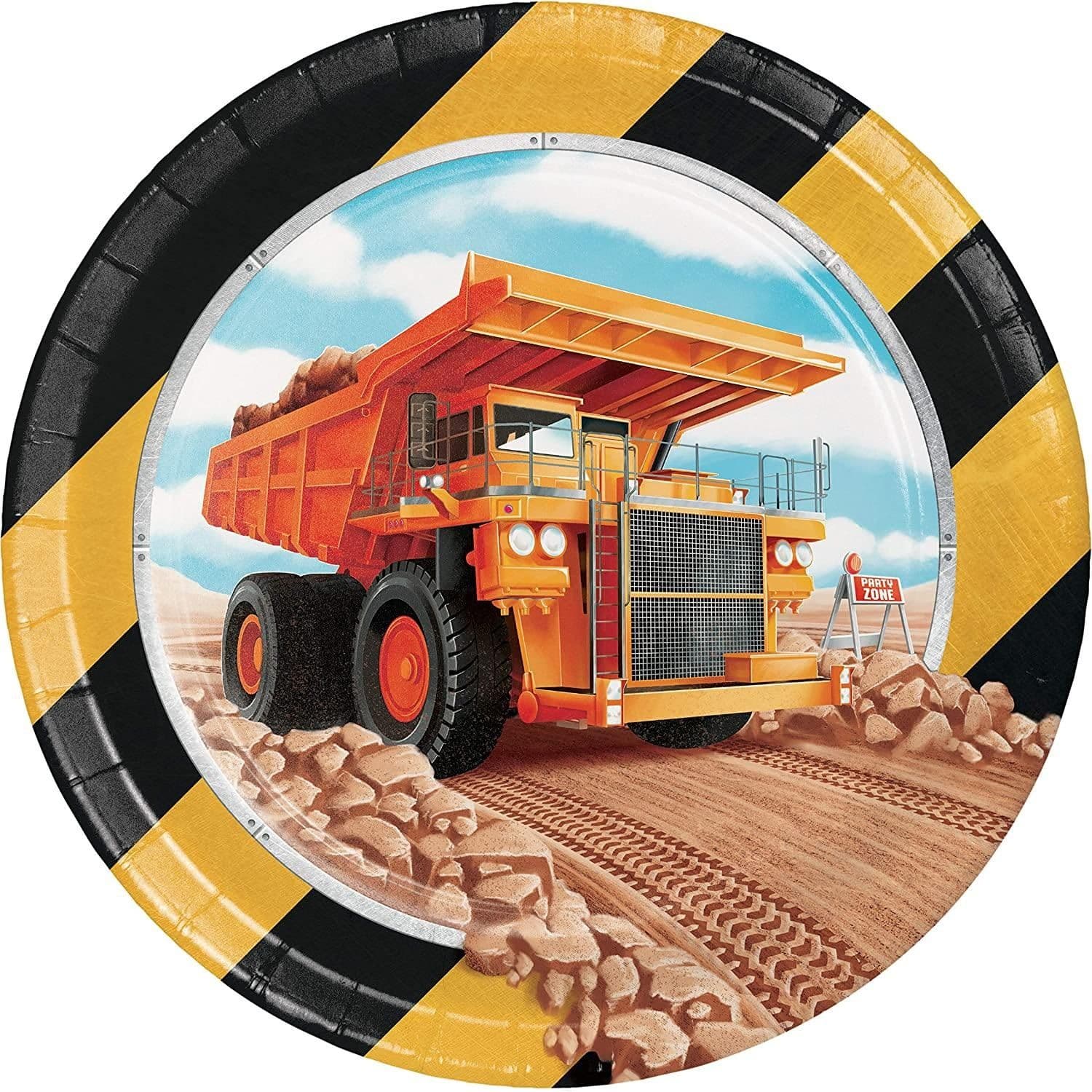 Big Dig Construction Dessert Plate