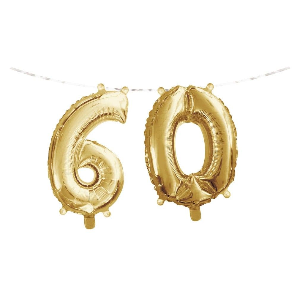Ribbon 60th Foil Balloon