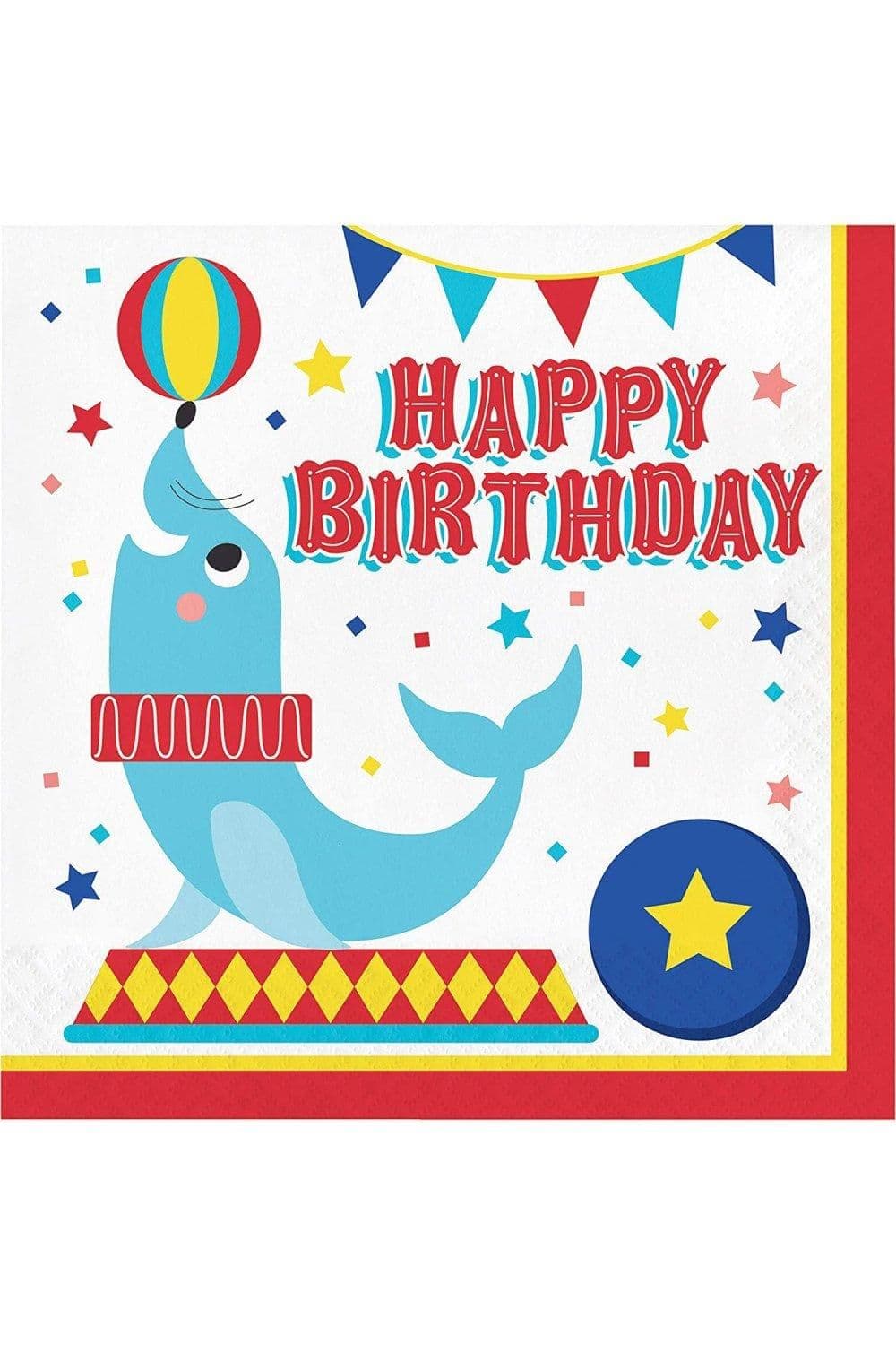 Circus Animal Happy Birthday Napkins
