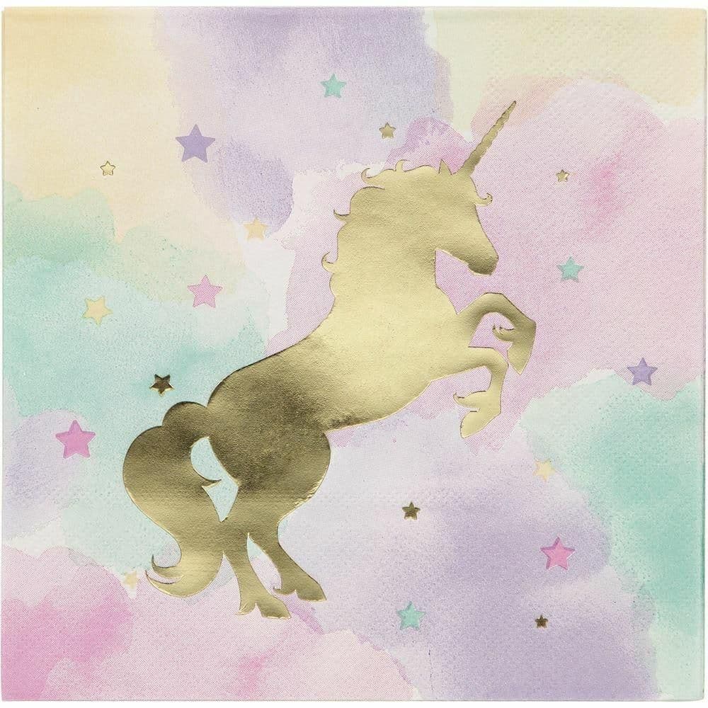 Foil Unicorn Lunch Napkins
