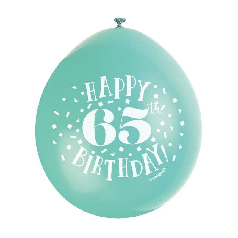 Latex 65th Birthday Balloons