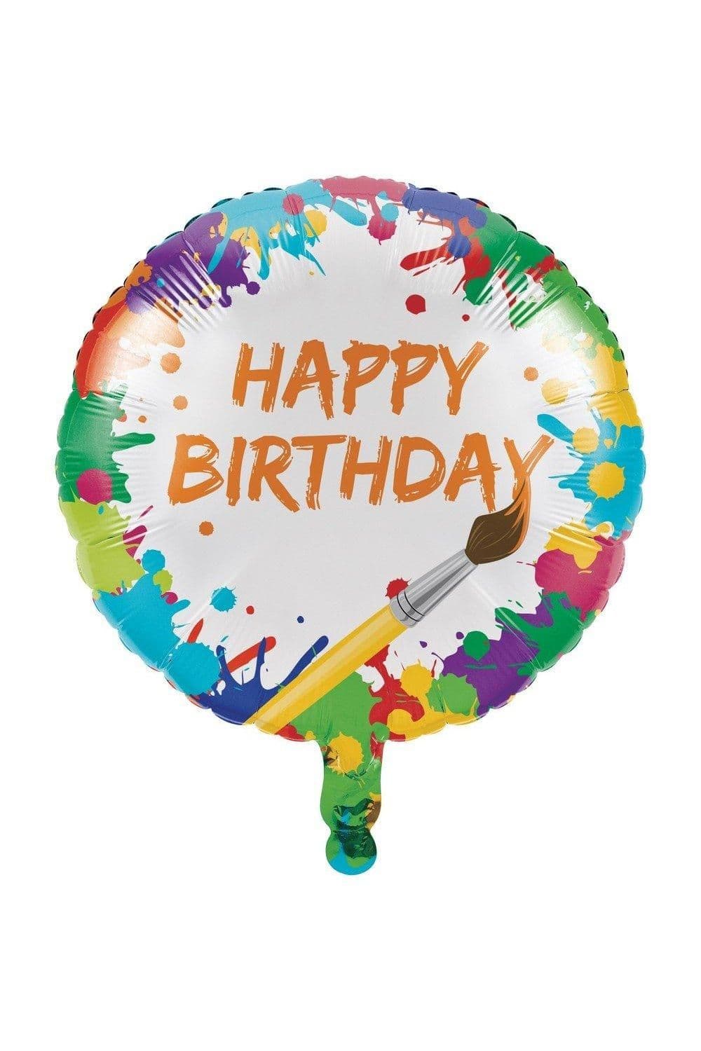 Art Happy Birthday Foil Balloon