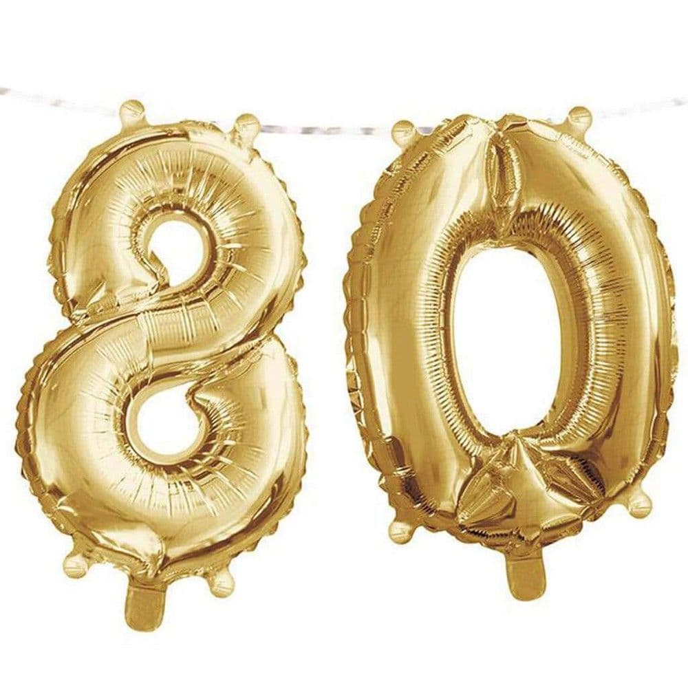 Ribbon 80th Foil Balloon