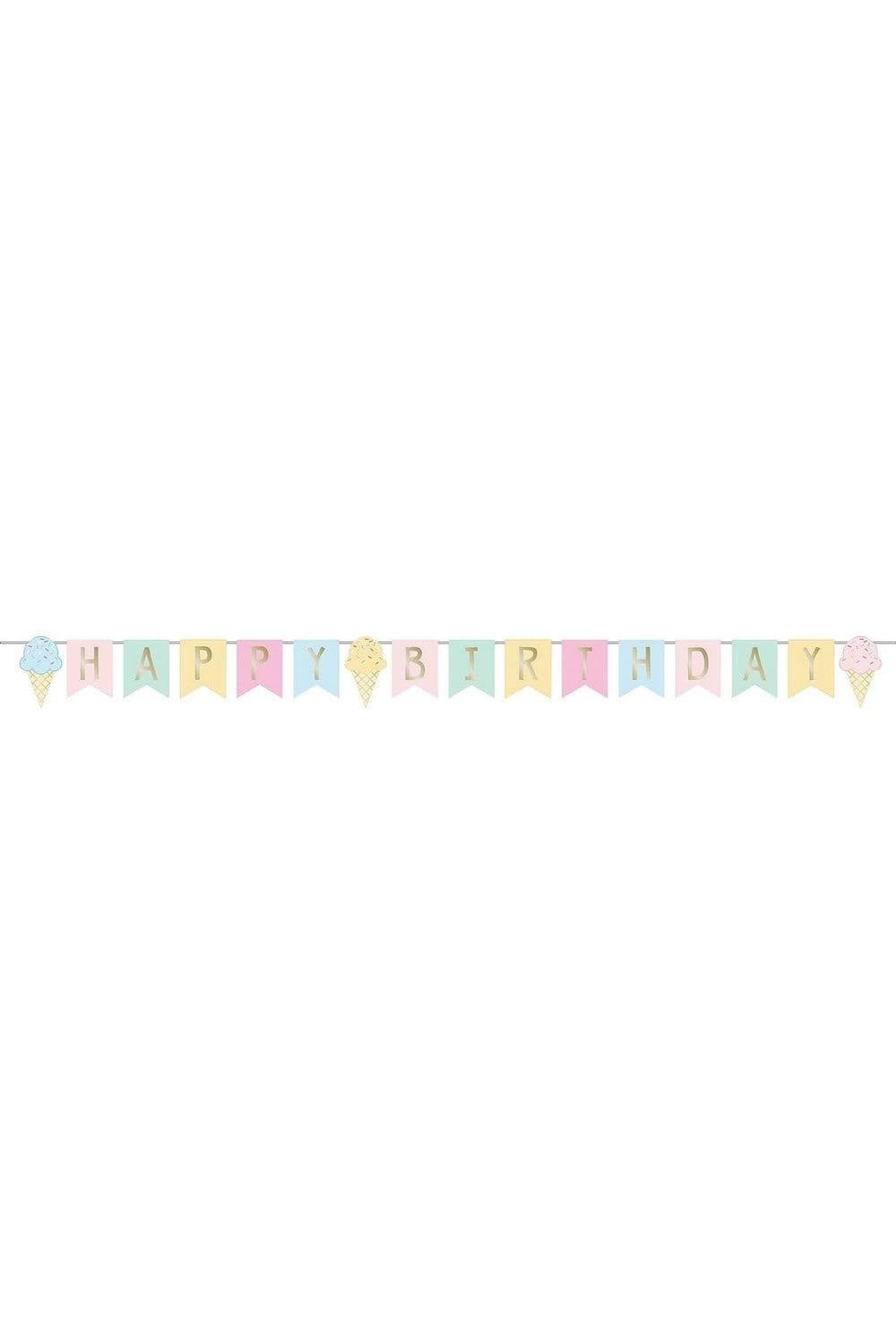 Ice Happy Birthday Banner