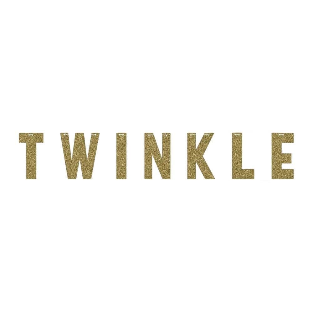 Twinkle Little Star Paper Glitter Banner