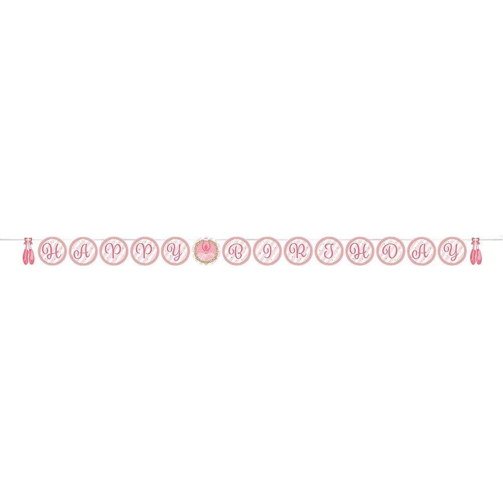 Ribbon Ballet Shoes Happy Birthday Banner